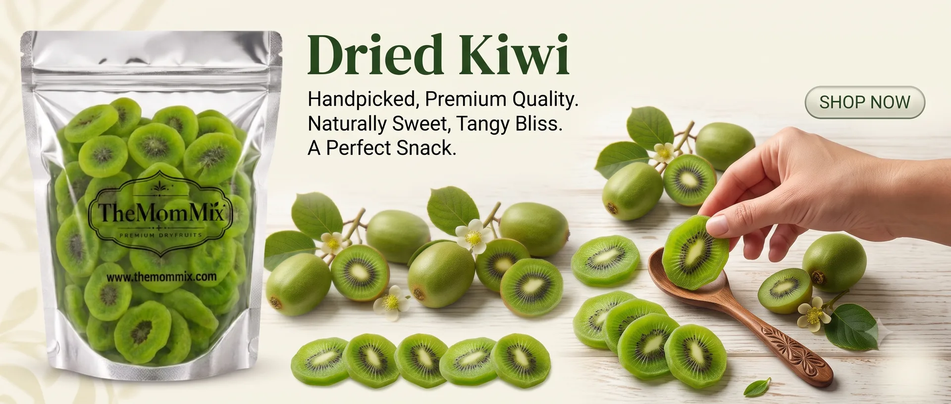 Dried Kiwi — handpicked, premium quality, naturally sweet and tangy
