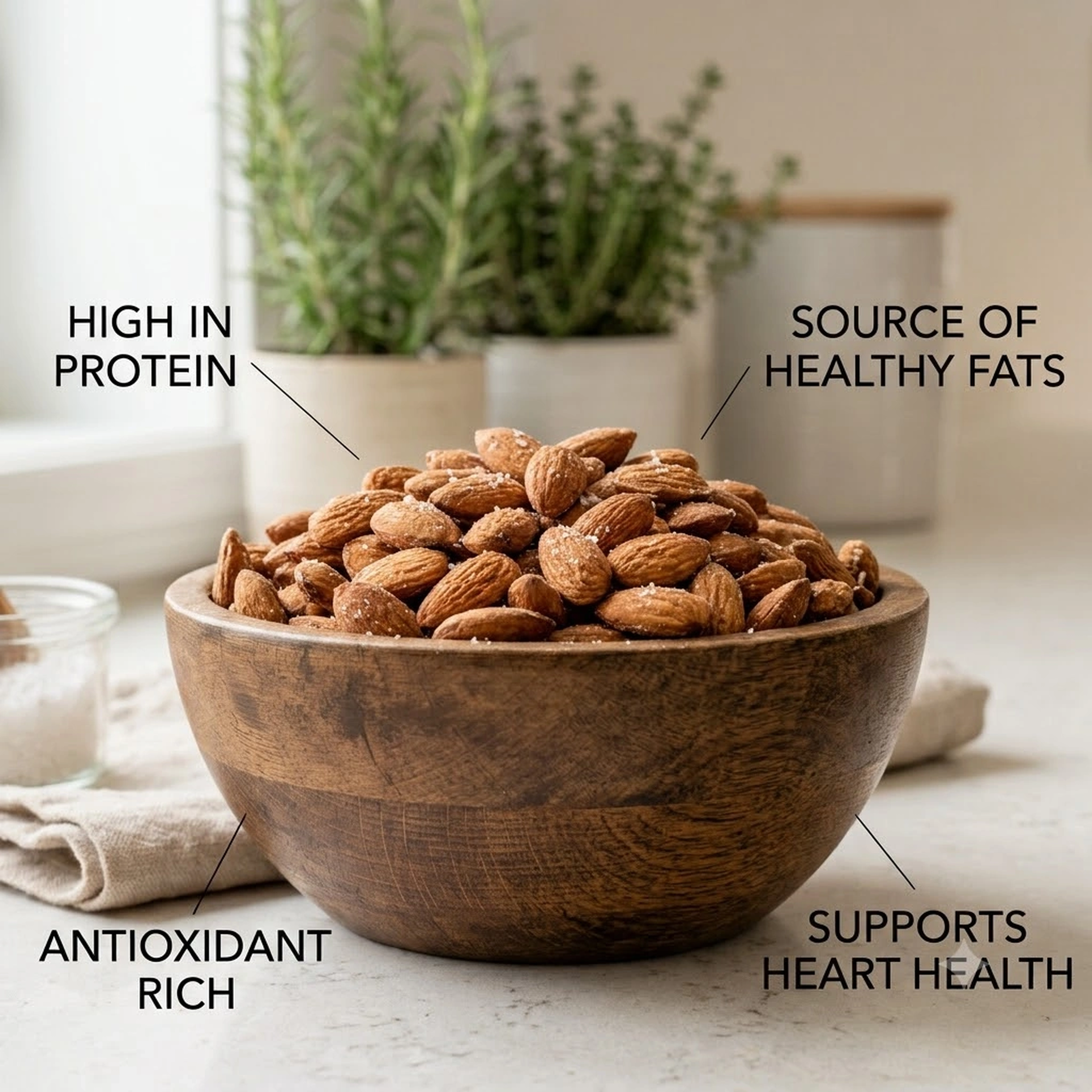 Salted Roasted Almonds view 3
